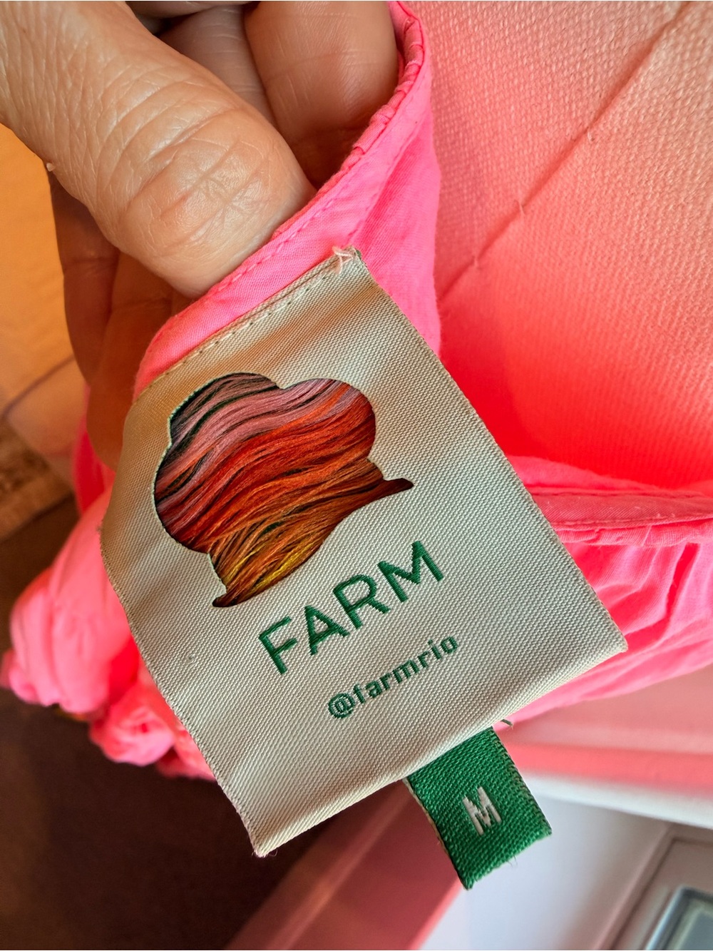 Farm Rio Neon Pink Maxi Dress - Picture 6 of 6